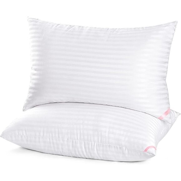 👉 Bed Pillows for Sleeping 2 Pack Queen Size，Pillows for Side and Back Sleepers